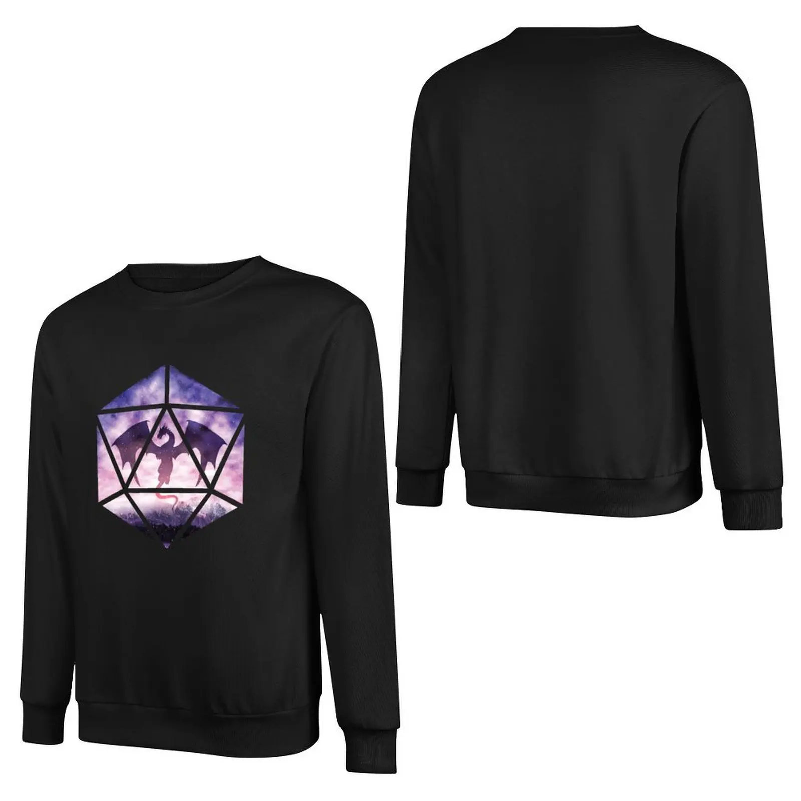 Purple Sky Dragon D20 Pullover Hoodie tracksuit men mens clothes hooded sweatshirt for men