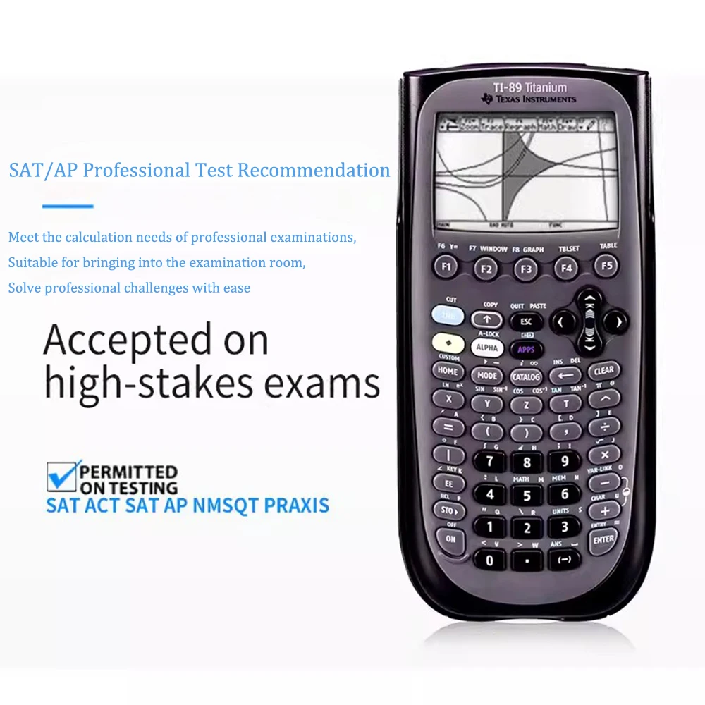 Texas Instruments TI-89 Titanium Programming Graphing Calculator ID SAT ACT International Test Computer Calculator Scientific