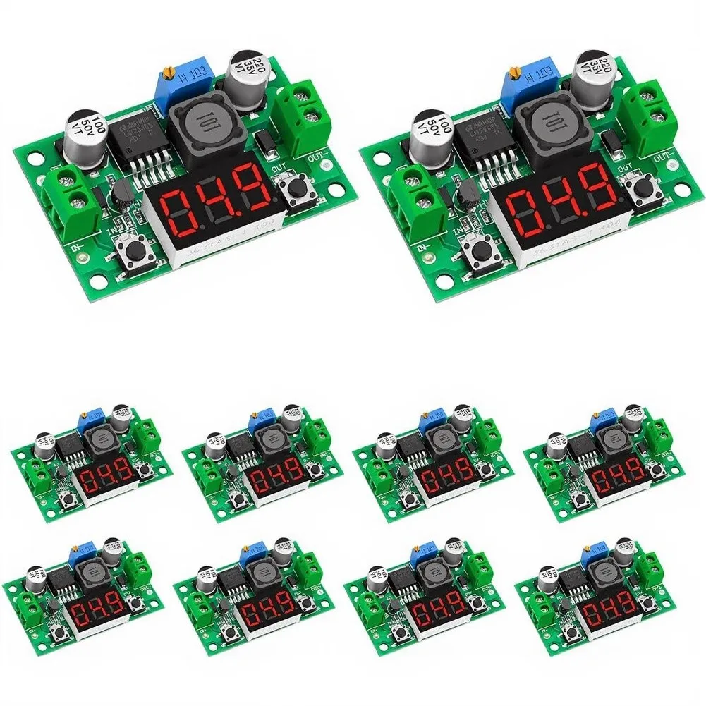 10 Packs Adjustable DC DC Step Down Converter Module With LED Display For DIY Power Supply Projects 4V To 40V Input Range