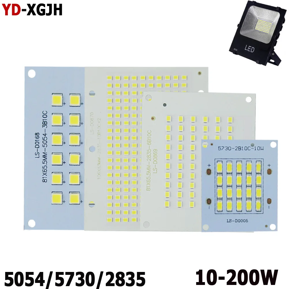 Full Power LED Floodlight PCB 10W 20W 30W50W100W150W 200W SMD 2835 5730 5054  Aluminum Plate for Outdoor workshop