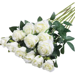 12pcs Realistic Artificial Rose Bouquet for Weddings, Birthdays, and More for Floral Arrangements and Home Decor