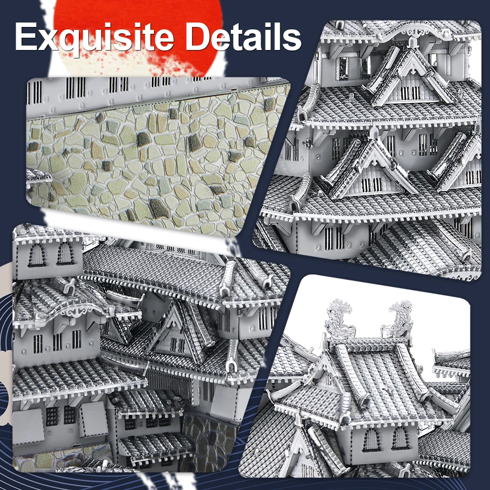 Piececool Model Building Kits Notre-Dame of Paris Himeji-jo Construction Series 3D Puzzles Metal DIY House Toy Christmas Gift