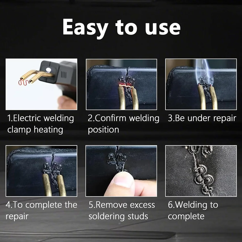 Besper 400/600/800 قطعة قطع موجة ستابلز الساخن دباسة البلاستيك إصلاح القياسية قبل قطع الساخن ستابلز لحام كهربائي #4