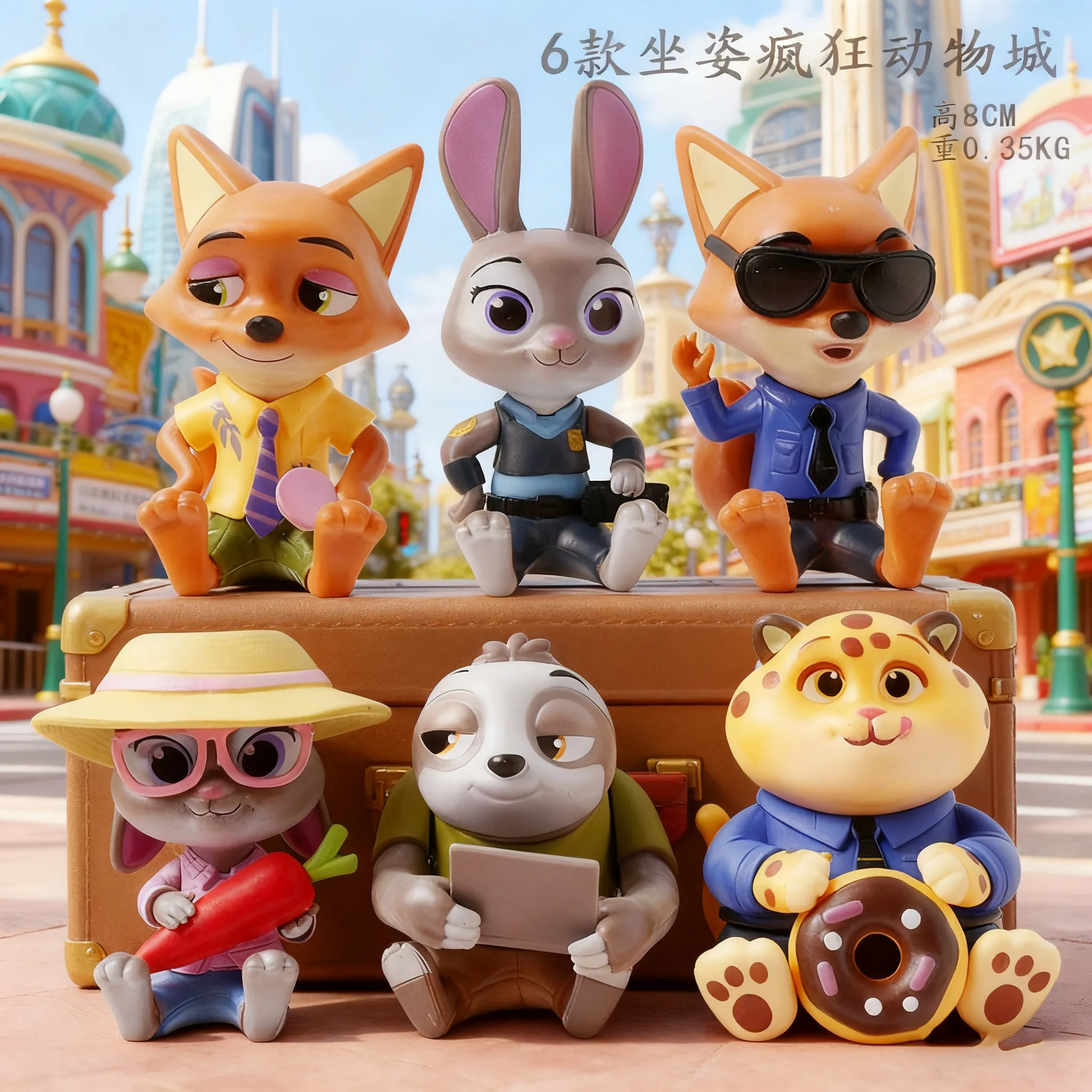 ズートピア 2 シリーズ アクションフィギュア ジュディ ニック 映画キャラクター 動物人形像モデル かわいい漫画車デスクトップ装飾ギフト
