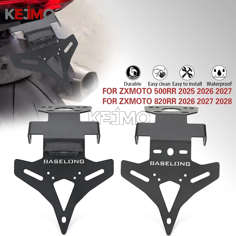 

Fit FOR ZXMOTO 500RR 500 RR 2025 2026 2027 Motorcycle Led License plate holder 820RR 2026-2028 Licence Plate Holder Accessories