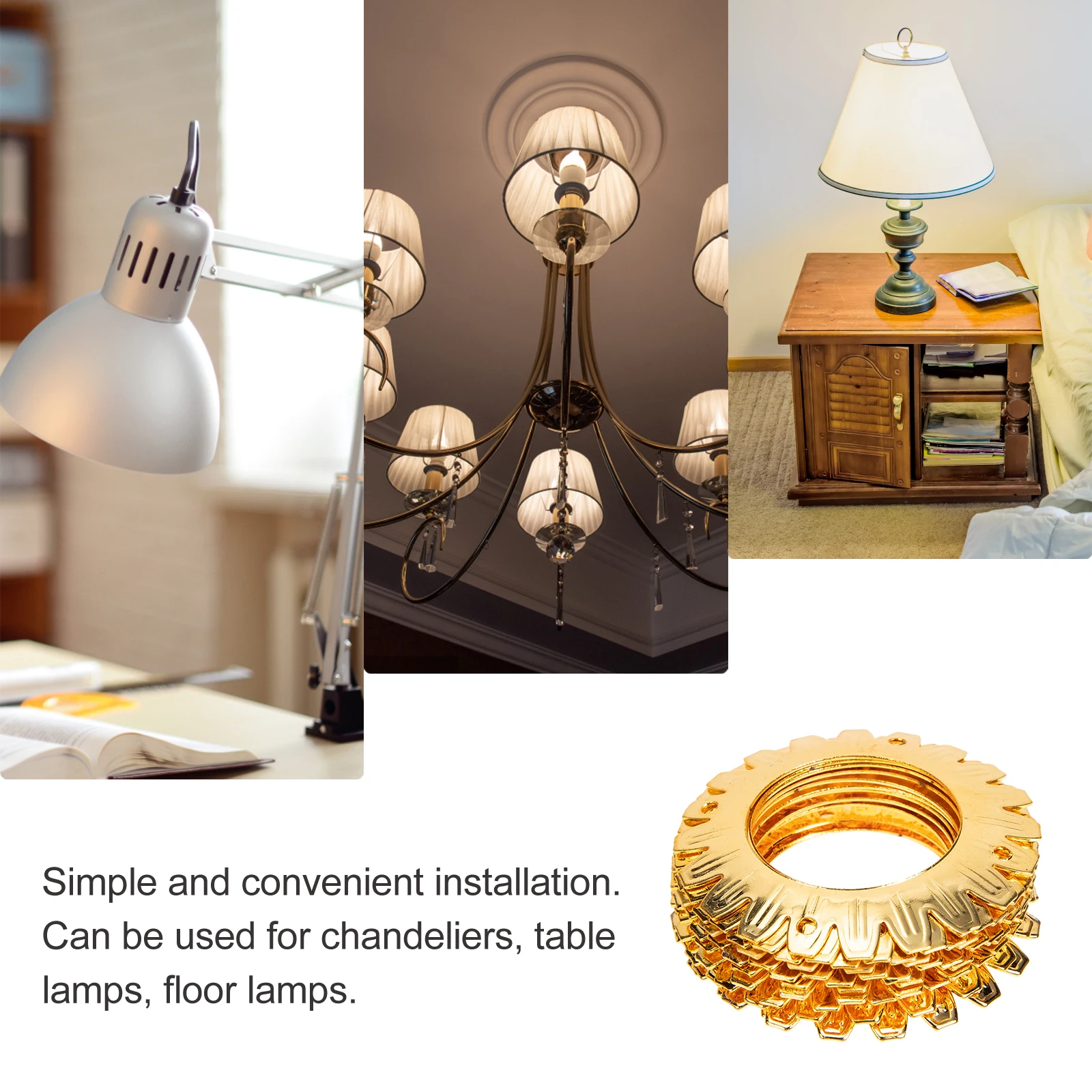 

12Pcs Chandelier Accessories Iron Lamp Rings Decorative for Pendant Table Floor Lamps Modern Home Light Decoration DIY Supplies