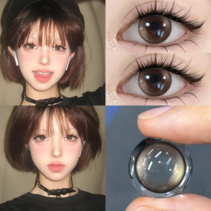 DDUOXIU 1 pair  Yearly Colored Contact Lenses with Degree Myopia Lenses Free Shipping Korean Lenses High Quality Lens