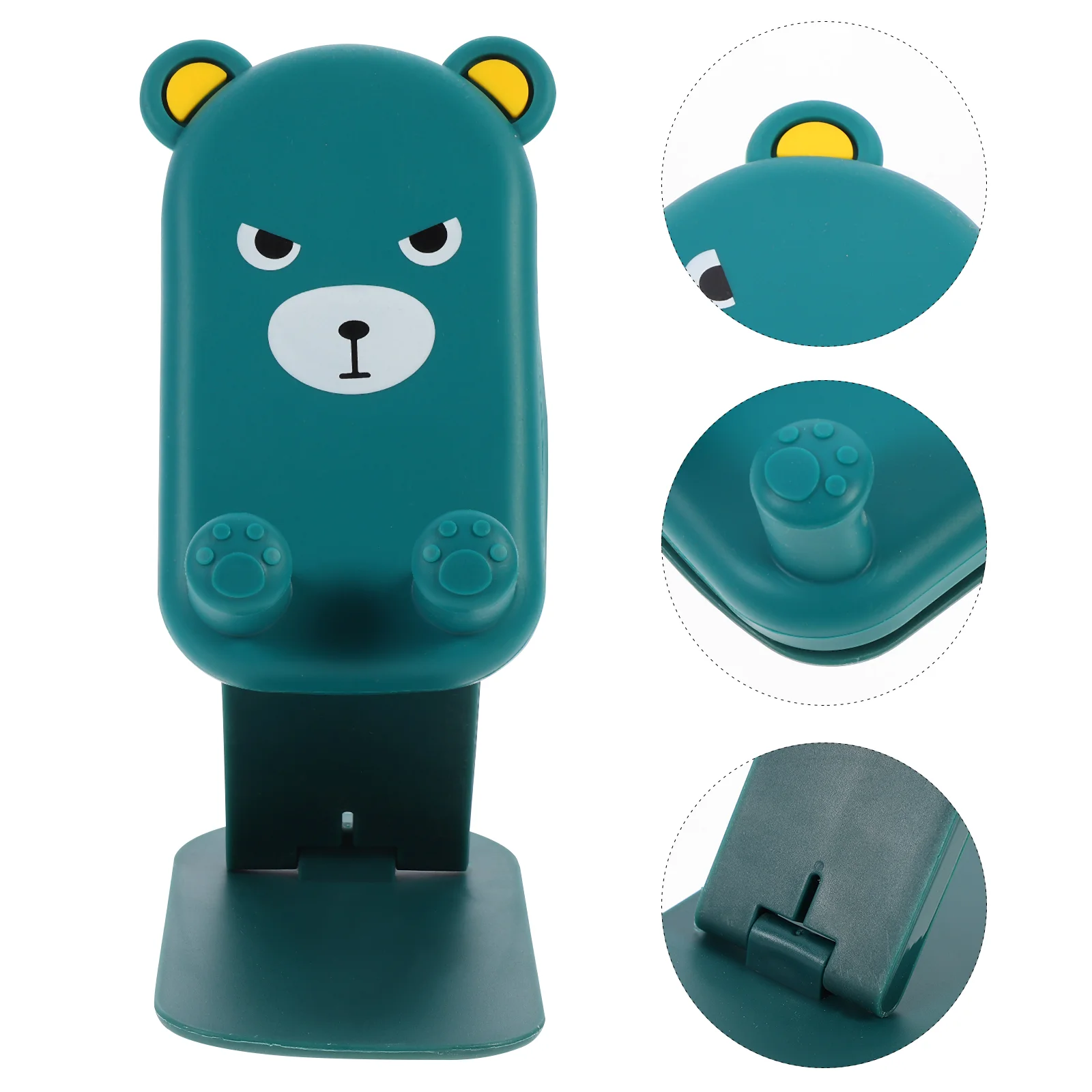 Waterproof Mobile Phone Holder Cell Stand Storage Bracket Cartoon Design Dark Green Metal Animal Style Ornament Brackets