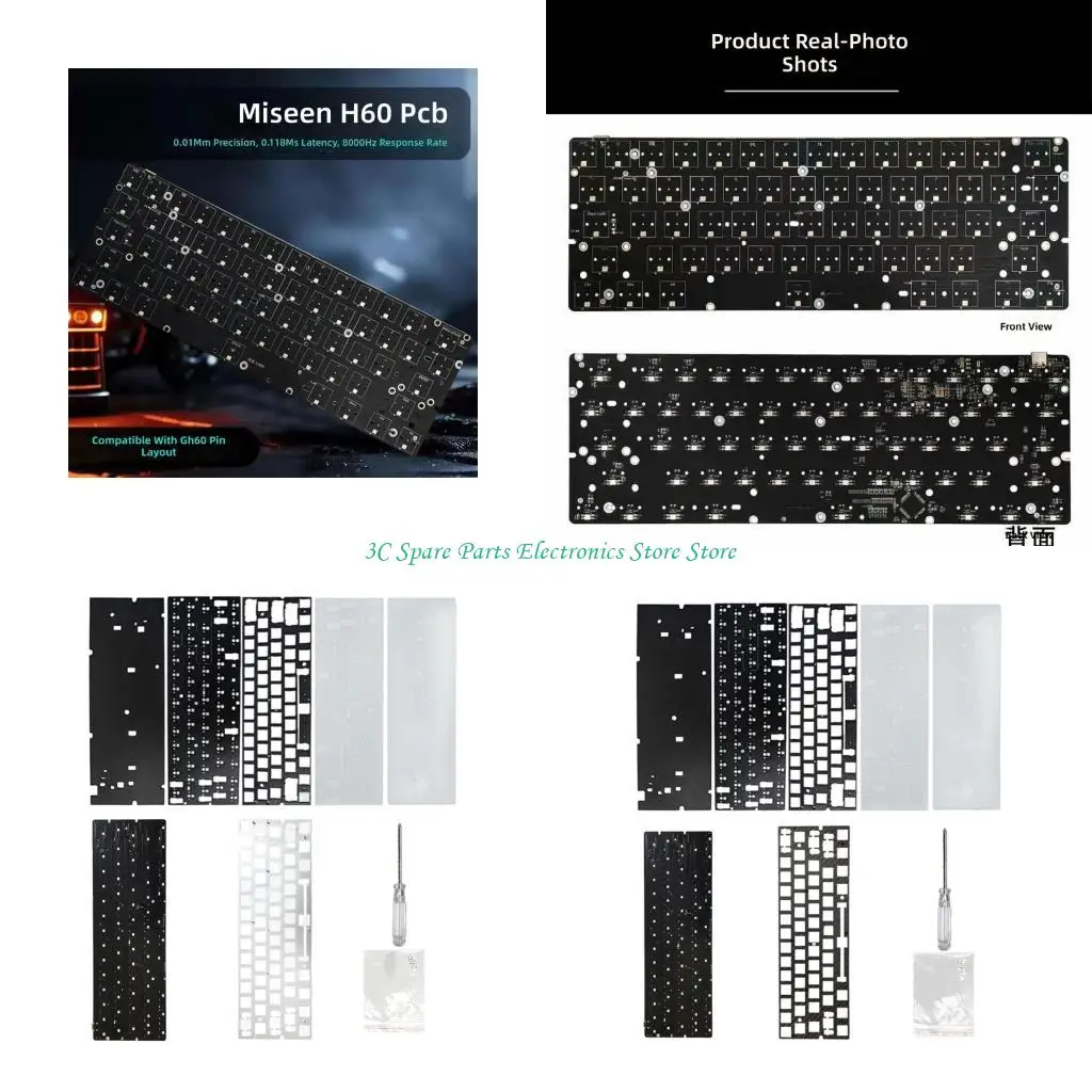 SZ Fast 60 Keyboard DIY 61 Axles PCB Sound Dampening Foams
