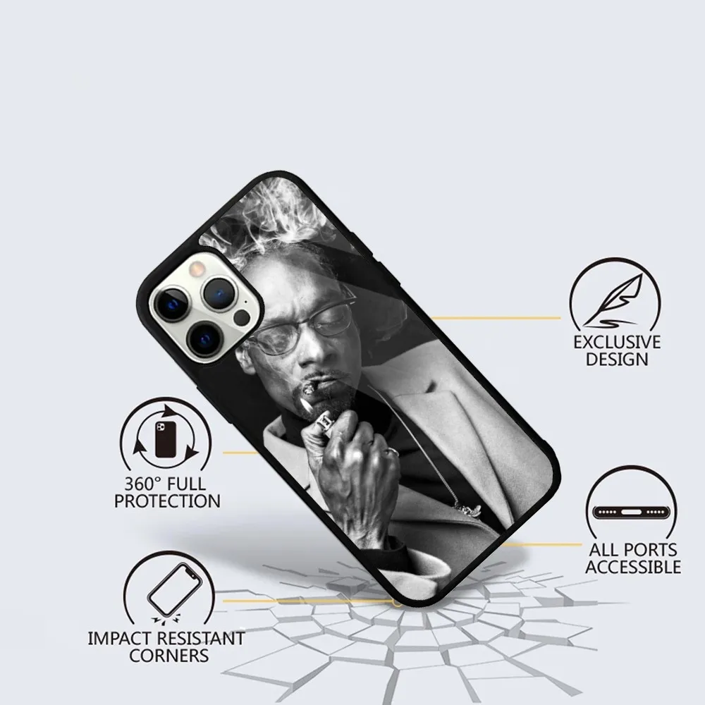 S-Snoop D-Dogg Rapper Phone Case For iPhone 15,14,13,12,11,Plus,Pro,Max Mini Magsafe Magnetic Wireless Charging