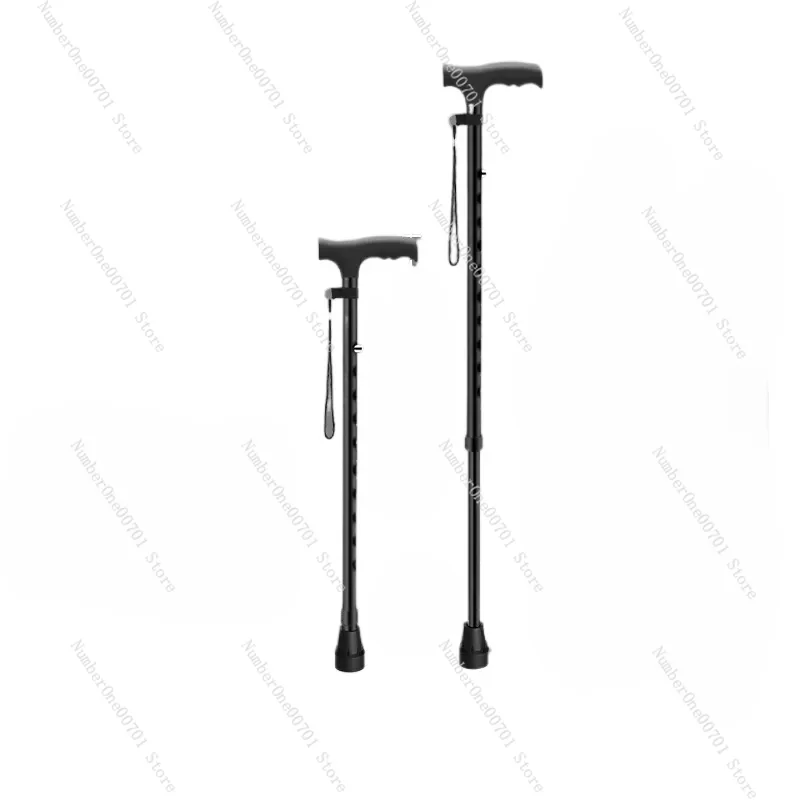 

Walking Stick Elderly Non-Slip Telescopic Four-Corner Cane Elderly Walking Stick Lightweight Multifunctional Walking Stick