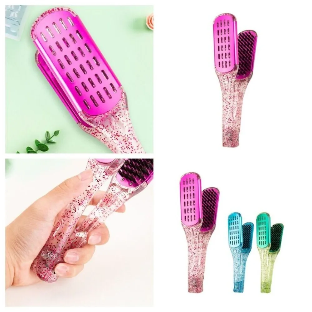 

Hair Tools Natural Curly Hair Straightening Splint Hollow Out Design Remove Restlessness V-shaped Straight Hair Comb Anti-slip