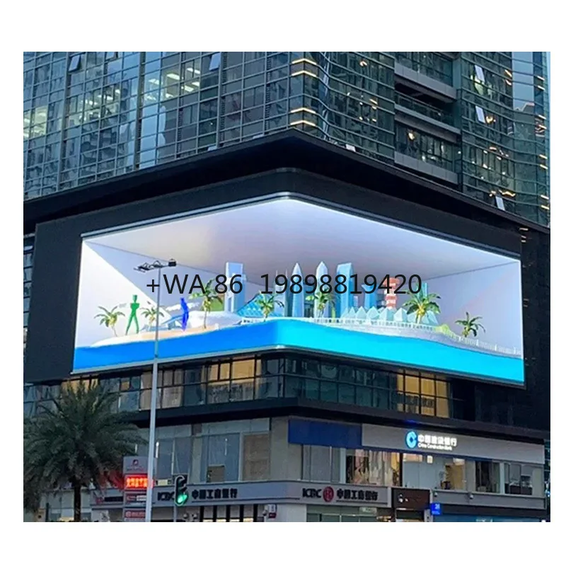 Customizable Customized 3D Advertising Led Video Wall Screen Outdoor P10 Curved Led Screen Display 3D Building Commercial Digita