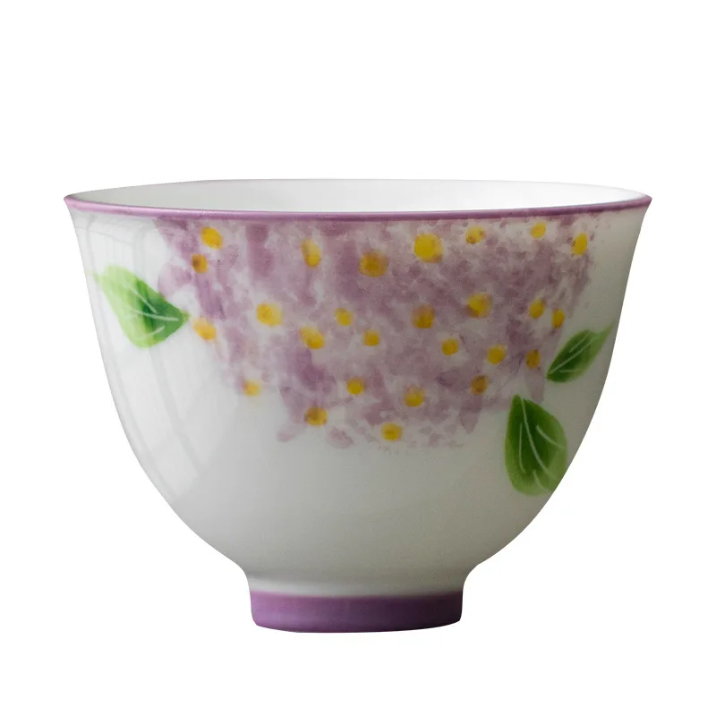 Wisteria Flower Underglaze Tea Cup Ladies Tea Cup Chinese Hand-painted Ceramic Household Single Cup