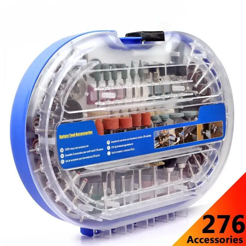 

276 шт., набор аксессуаров для абразивных вращающихся инструментов, электрические мини-сверла, комплект шлифовки, полировки, резки, гравировки, головки для Dremel