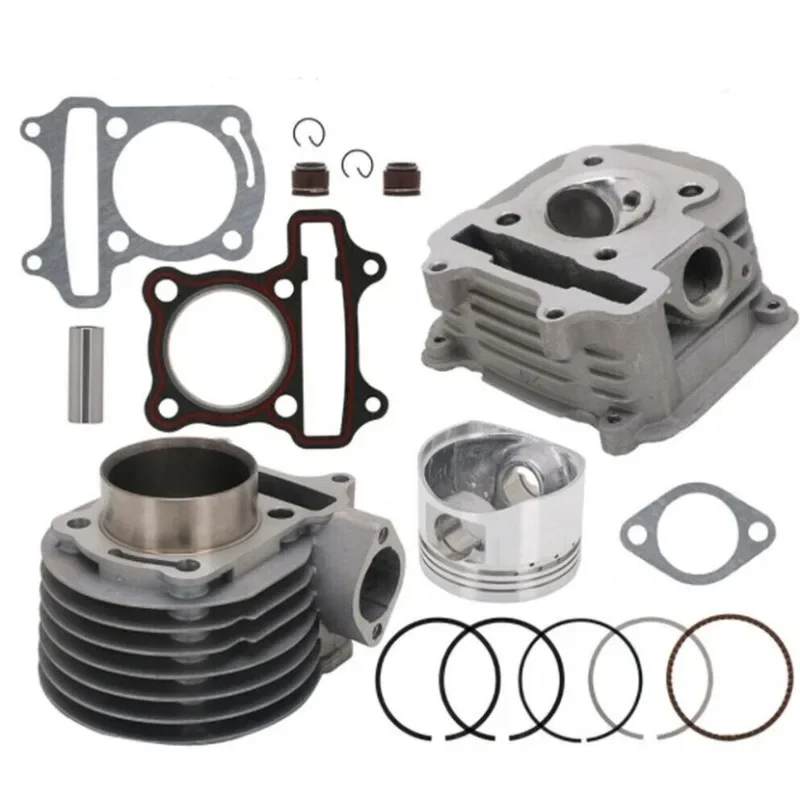 150CC 57.4mm Bore Motorcycle Engine Cylinder Head Kit Piston Ring Tool Set for Guangyang Haomai GY6150 Moto Modified Accessories