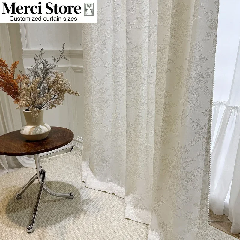 French Iris 3D‑Embossed Light‑Filtering Semi‑Opaque Sheer Curtain Vibe‑Enhancing Sheer for Bedroom Living Room Decor Custom Size
