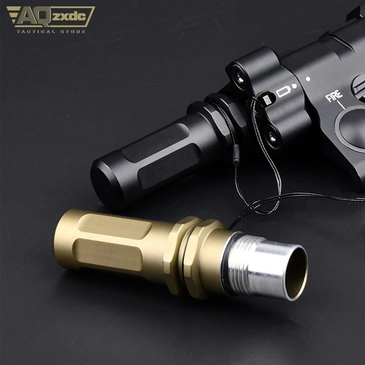 AQzxdc MAWL C1 Laser AA Battery Compartment Tactical Flashlight Green Red Dot Blue Powerful Laser Pointer IR Accessories