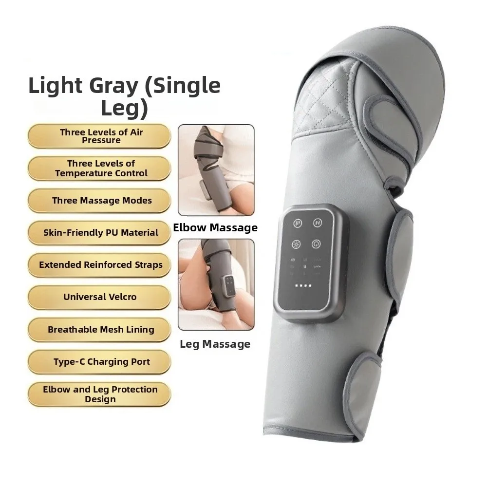 3 Levels Air Pressure Leg Massager 360° Wrap 3 Temperature Air Wave Massager Hot Compress Wireless Calf Massage Device