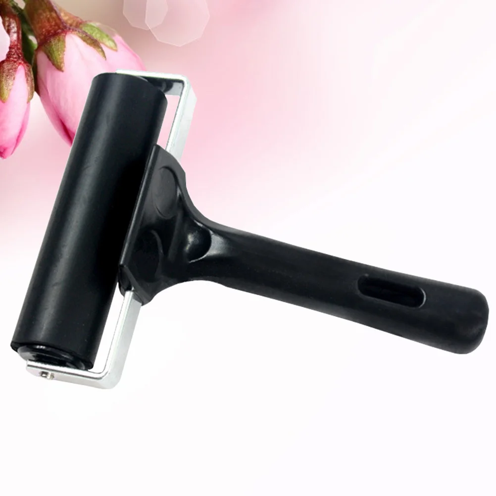 10 Cm Rubber Roller Heavy Duty Metal Frame No Ink Glue Distribution Printing Stamping Tools