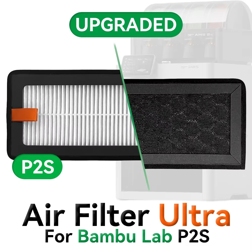 

For Bambu Lab HEPA 13 + Activated Carbon Combo Air Filter Ultra For P2S/P2SC/P2 Series 3D Printers OEM Replacement