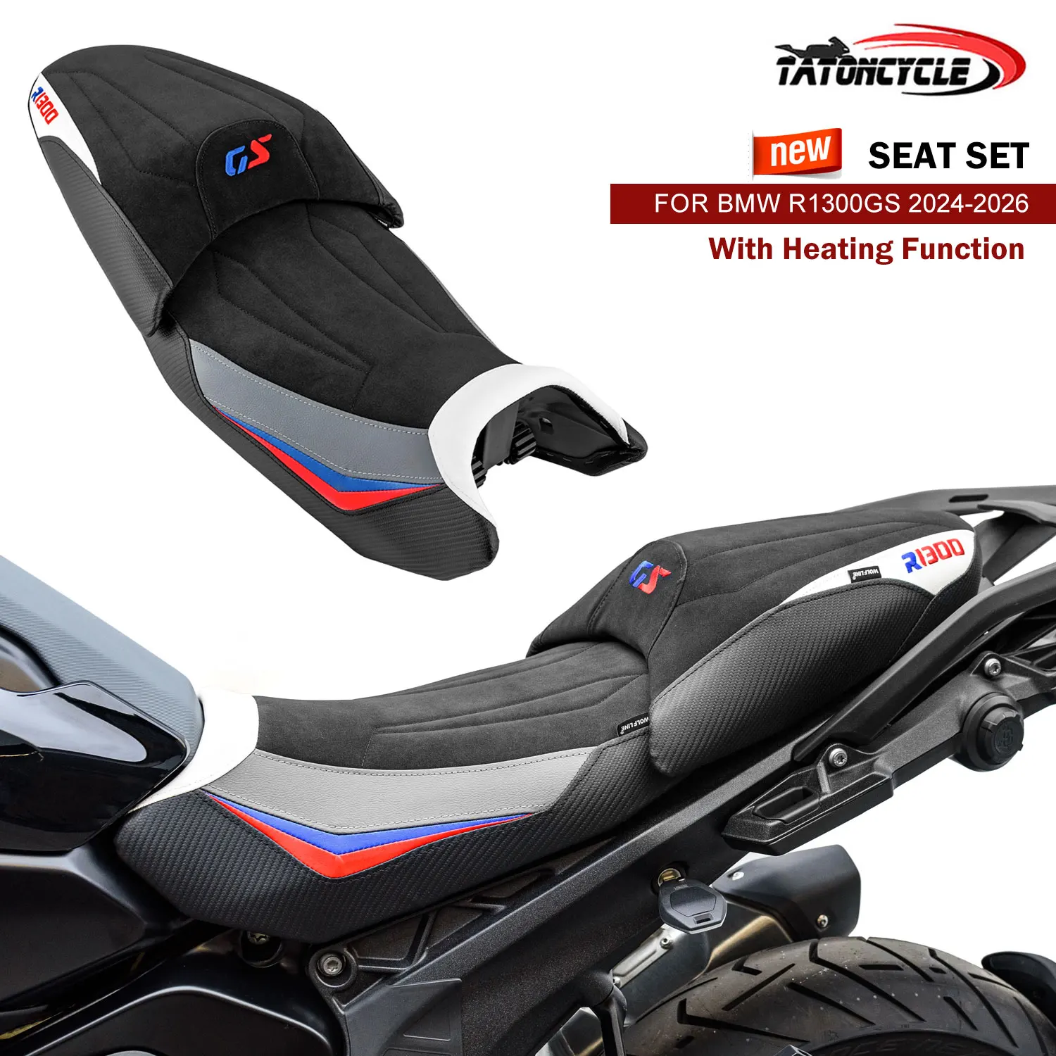 

R1300GS Seat Set for BMW R1300GS 2024-2026 Motorcycle Front and Rear Sitting Cushion Heating Function 2025 Comfort Modified Part