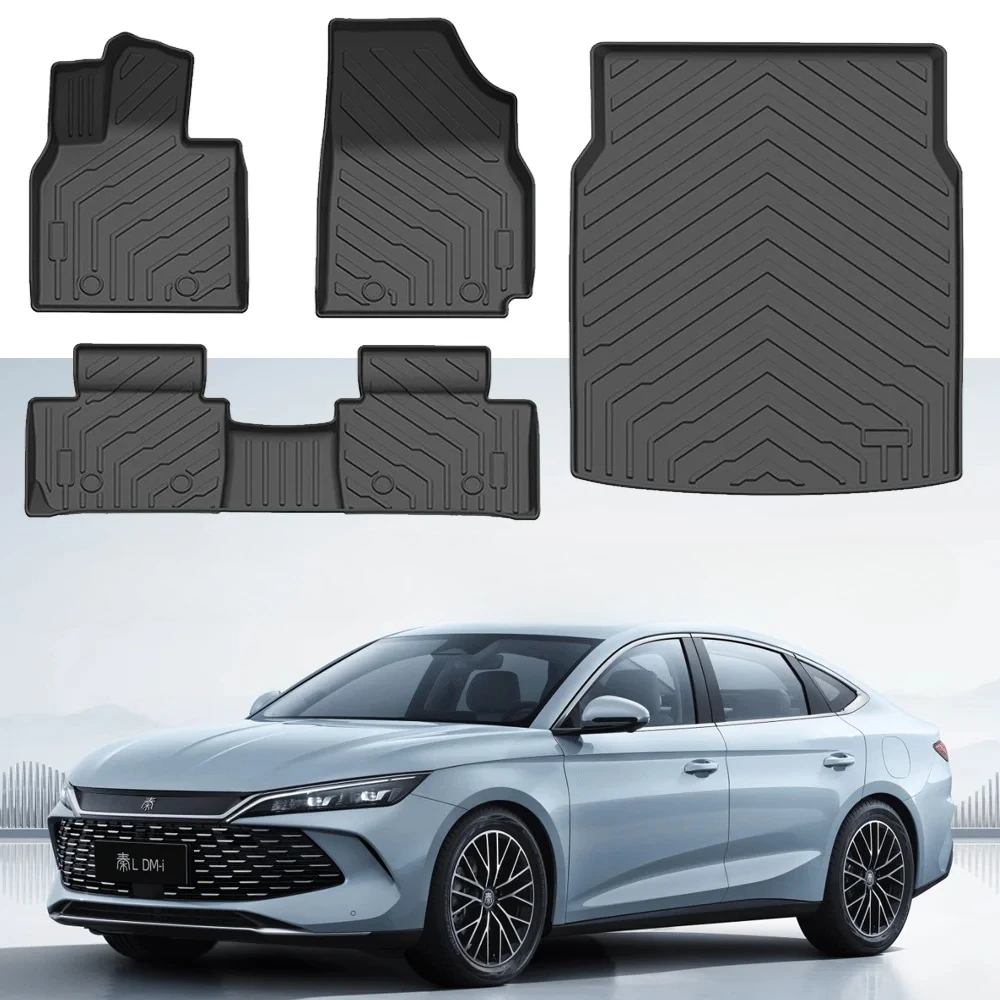 

For BYD QIN BYD KING DM-i 2024 2025 Floor Mats Trunk Mats All Weather Waterproof Anti-Slip Front Rear Cargo Liner Foot Pads