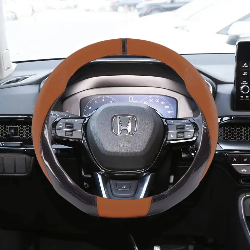 

Для Honda CR-V 2017-2025: Чехол на руль из карбонового волокна и кожи, автомобильные аксессуары