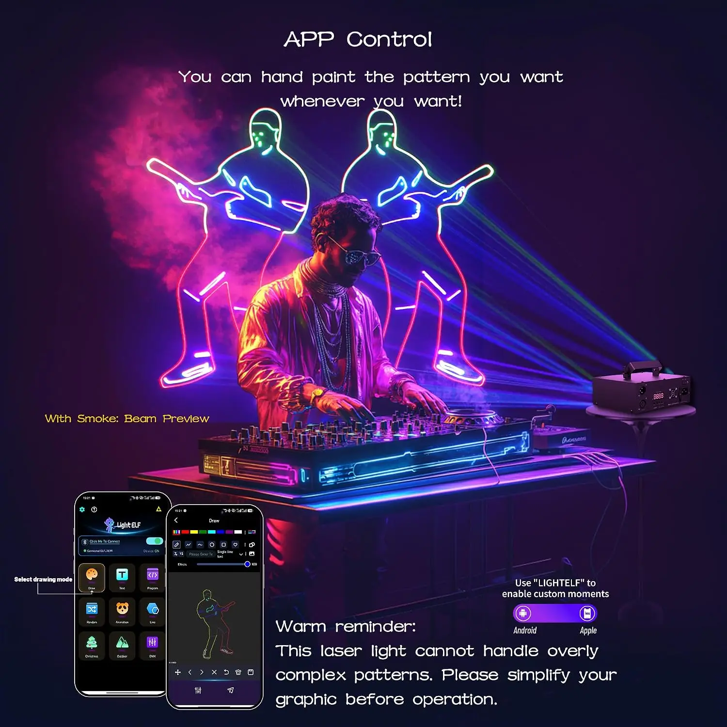 DJ Laser Light, APP Control, Laser Show Projector