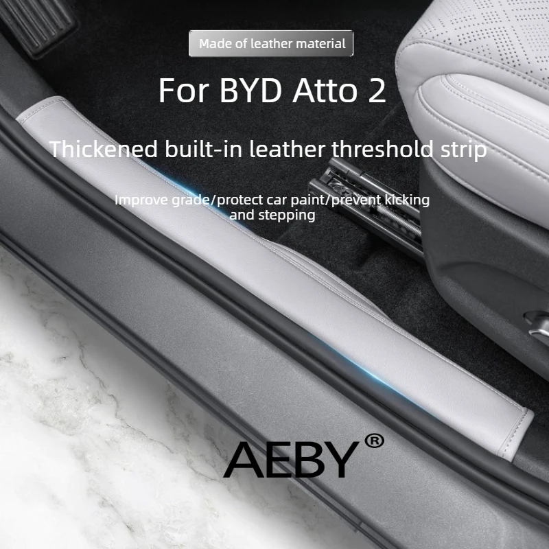 

AEBY For BYD Atto 2 Smart Driving Edition 2024-2025 Custom Door Sill Protector,Premium Leather Inner Sill Cover ,Accessory
