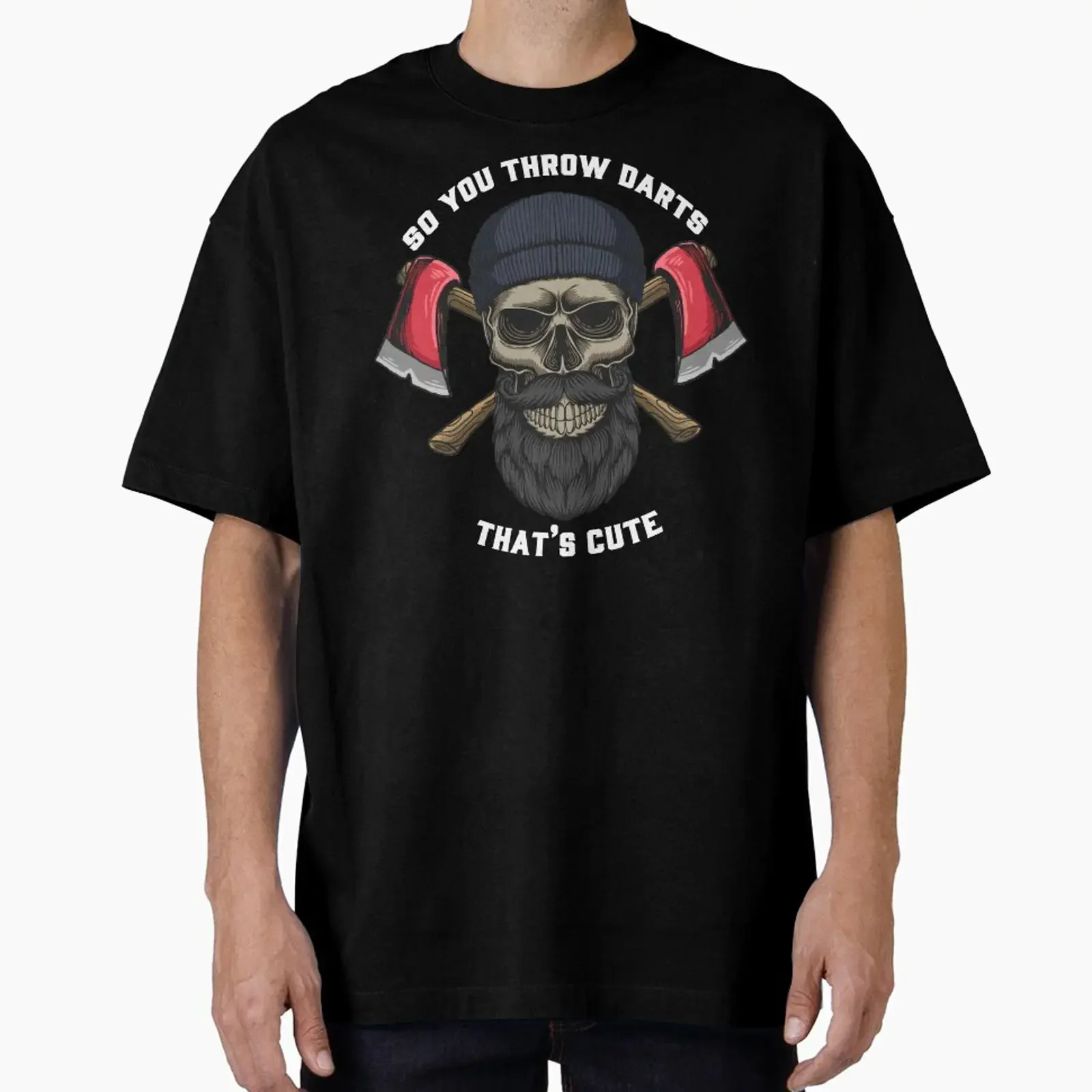Axe Throwing Cartoon For Hatchet Tomahawk Thrower Oversized T Shirt vintage Washed Unisex Breathable designer clothes