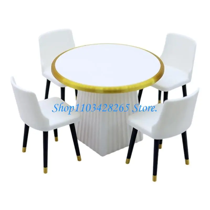 

Foldable Dollhouses Table and 4 Chairs Plastic Miniature Set 1/12 Scale 5 Pack G2TE