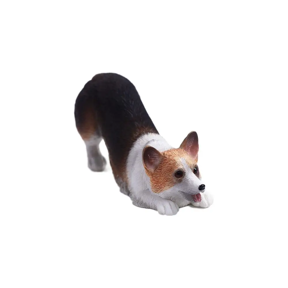 Creative Dog  Children's Gift Resin Figures Mini Animal Simulation Dog Miniature Figurines Car Ornament Corgi Model