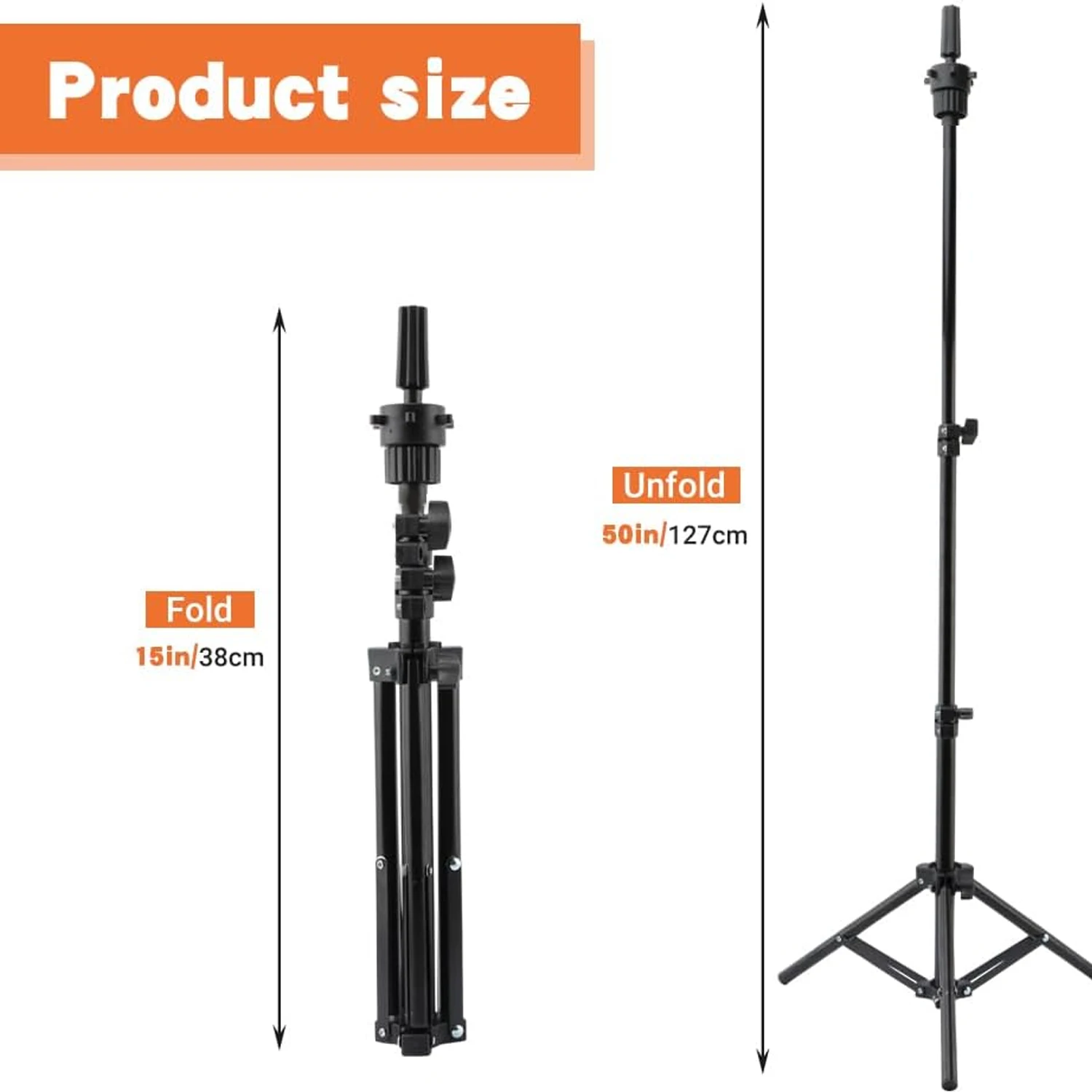 22 Inch Canvas Mannequin Head with Adjustable Wig Stand Tripod, Wig Set  Caps, Elastic Bands, T Pins Tool Kit  for Practicing
