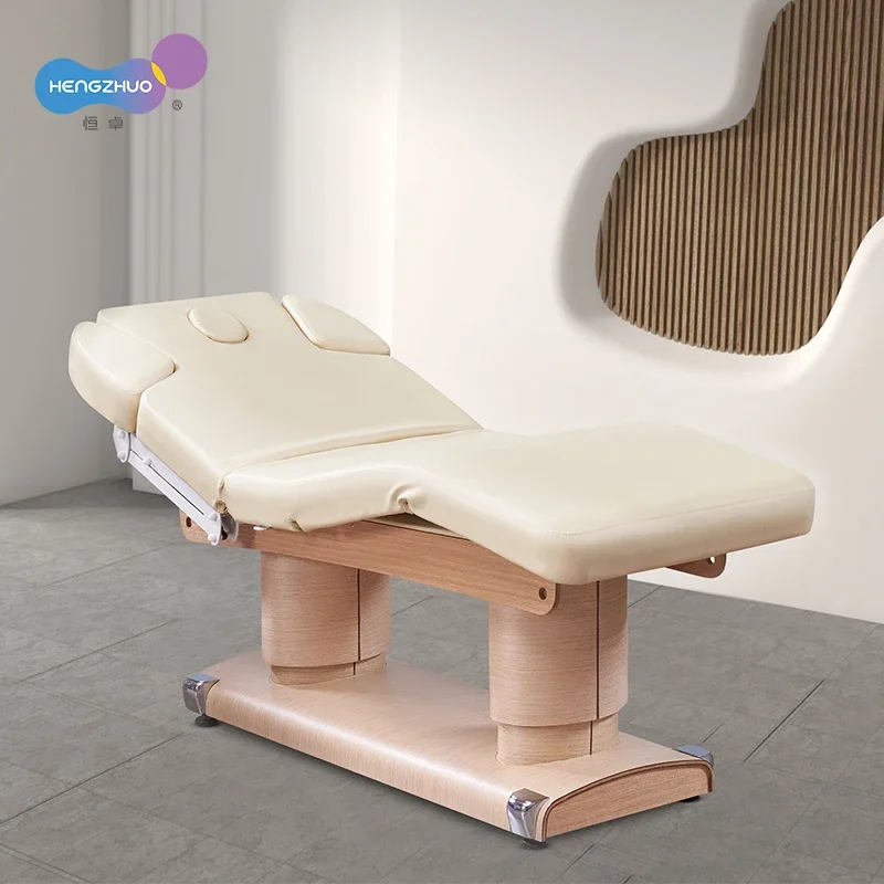 Massage Table Bed with Sturdy Wooden Base Comfort Full Body Couch Reclining Beauty Facial Chair Memory Function