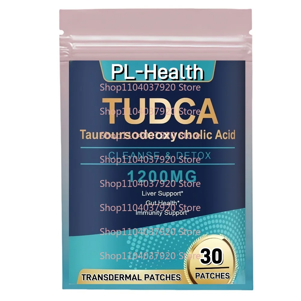 30 parches parches transdermicos de ácido Tauroursodeoxycholic, limpieza y reparación de hígado y vesícula biliar TUDCA pura de ultra resistencia