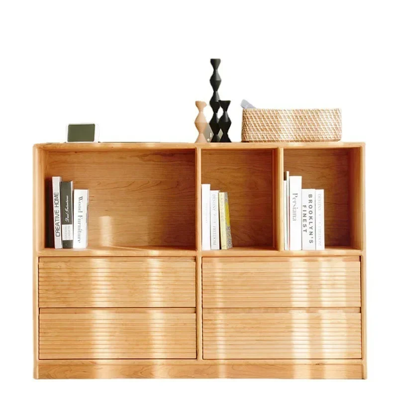 

all solid wood floor-to-ceiling living room locker with drawer log color storage cabinet storage side cabinet