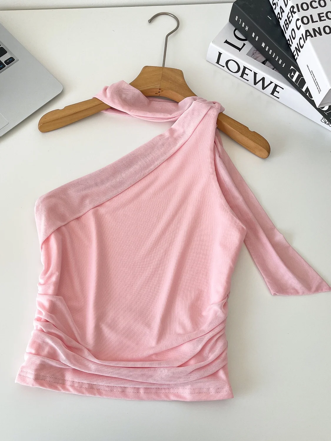 

Pure Desire Aosphere Off-oulder Hanging Ne Sa Vest Women's Sexy Spicy Slimming Me Outerwear Summer Faion Polyeste...