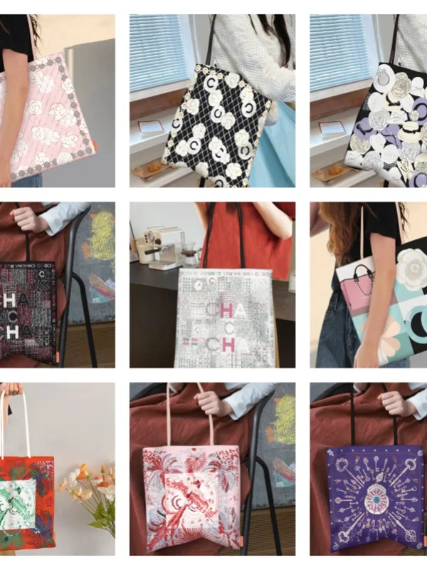

Floral Canvas Tote Bag Women's Large Capaci Handbag Faionable oulder Bag Casual Carry-On Handbag Youth Magnetic Bule