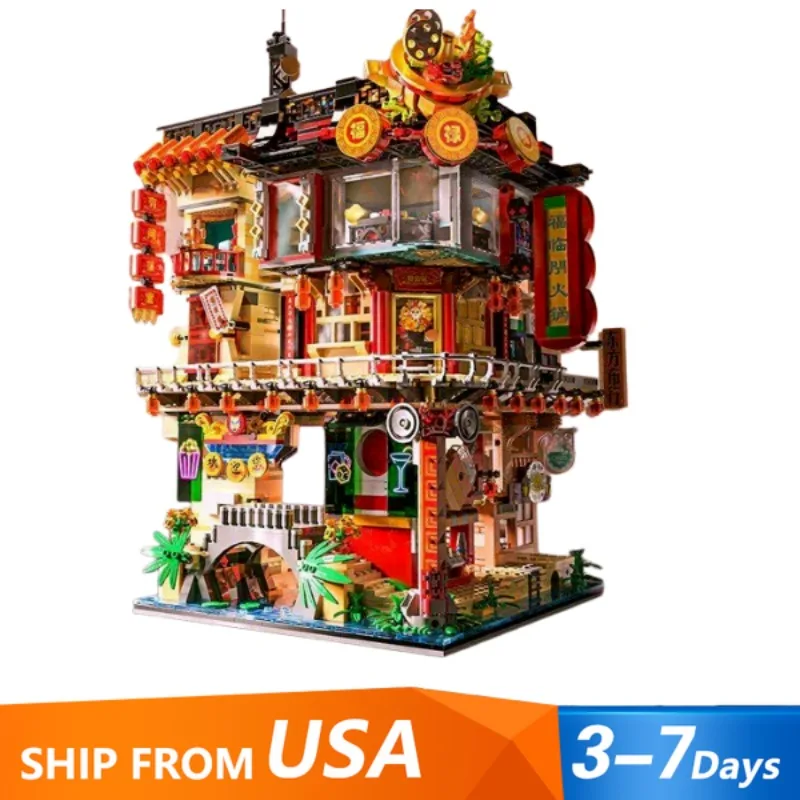 

Mini Blocks 4653PCS Creative Expert City Street View Chinatown Bangkok Model Building Blocks Bricks Figure Puzzle DIY Toy Gift