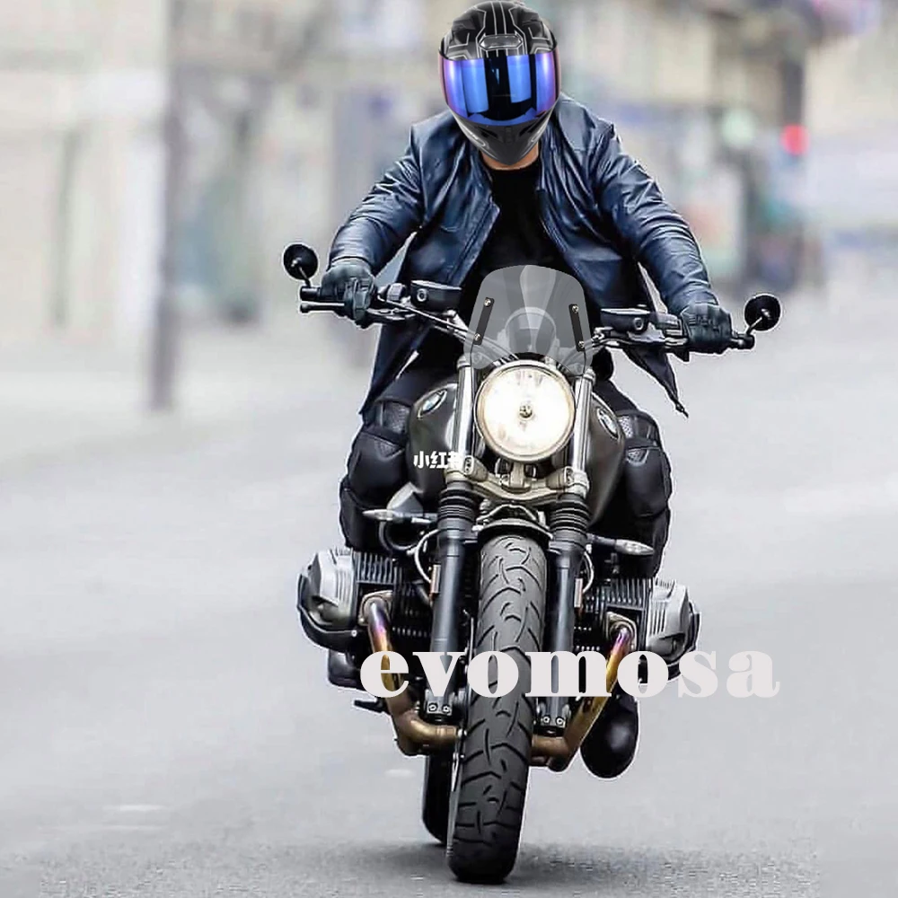 for Bandit Honda Hornet 600 Kawasaki Zephyr Z750 Universal Motorcycle Windshield 5-7inch Windscreen Deflector Moto Accessories
