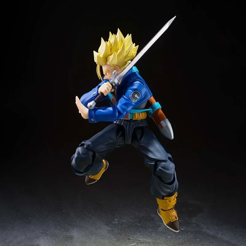 Shfiguarts Dragon Ball Trunks Figuras de anime SHF Trunks Boy From Future Collection Modelo Action Figure Brinquedos Presentes para crianças