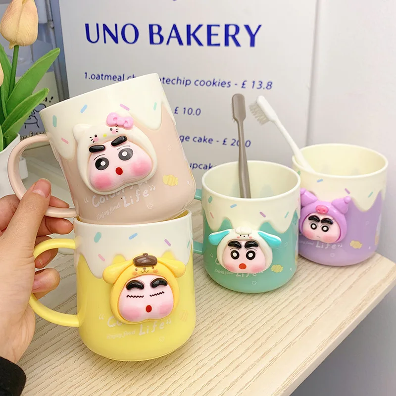 Crayon Shin-chan Ice Cream Cute Wash Household Kids Brush Teeth Tooth Mug Mouthwash Mug Student Dormitory Cup Toothbowl