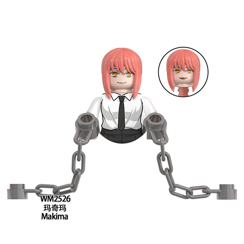Anime Chainsaw Man Denji Mini-Bausteine Actionfiguren Attack on Titan Charaktere Bauklötze für Spielzeug Geschenke Kinder