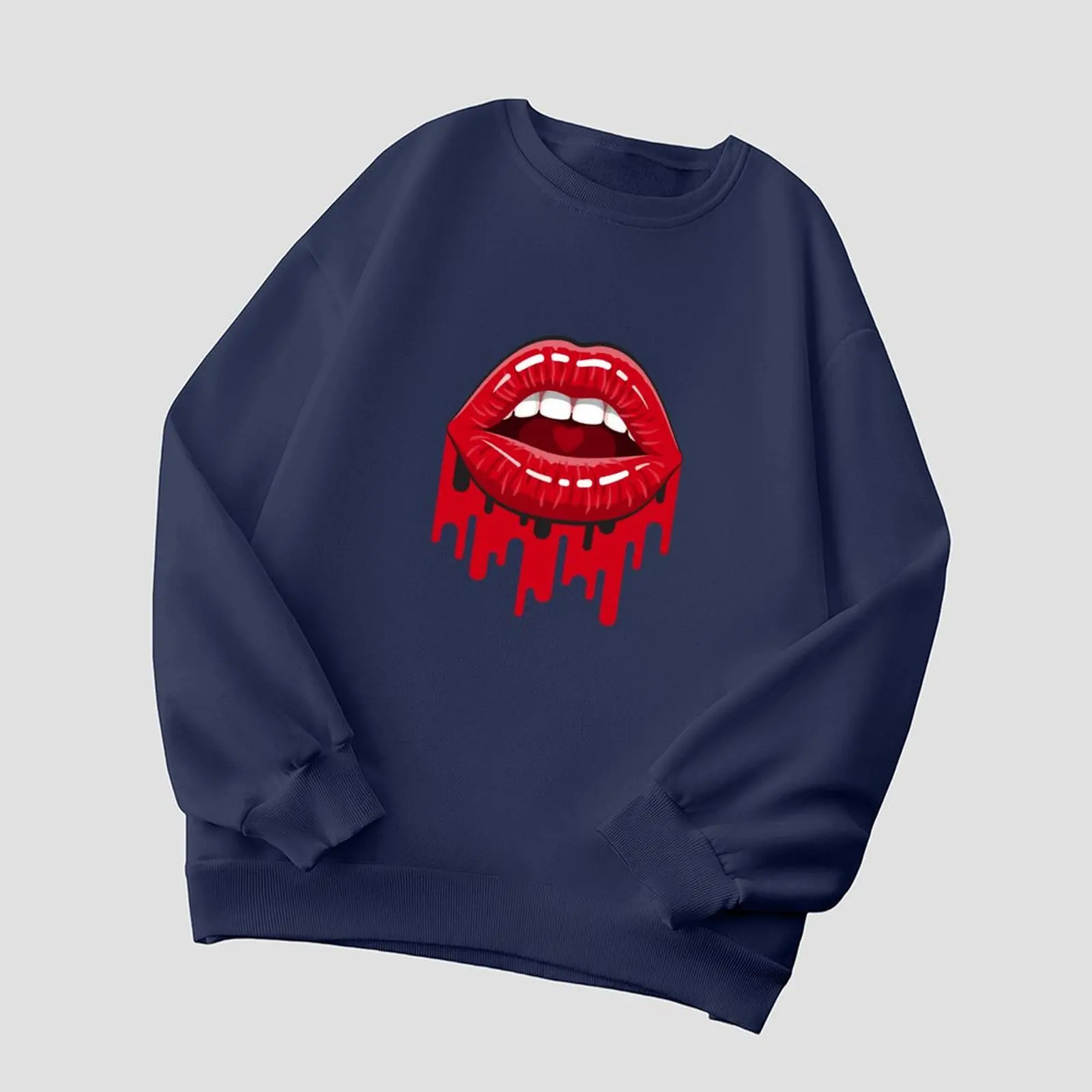 الخريف الشتاء ارتداء سترة الشتاء المخملية طويلة الأكمام نمط مطبوعة نمط منتظم طول مريح جولة الرقبة سترة