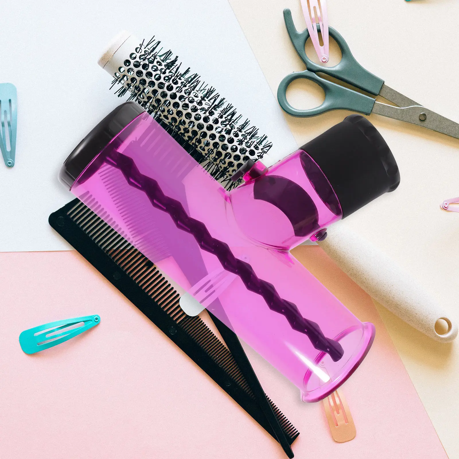 Hair Curler Tool Wind Diffuser Attachment for Hair Dryer Adjustable Direction Round Outlet 4-5.5cm Home Salon Use