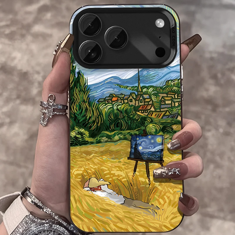 

Чехол для телефона Van Gogh с масляной живописью для iPhone 11 12 13 14 15 16 17 Pro Max XS X XR 7 8 16 Plus 16E 17, противоударный чехол-бампер