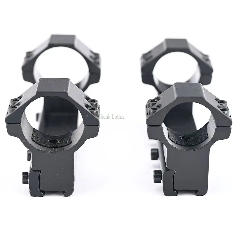 Shooin Scope Ring Mount With Dovetail 11mm Rail Mount Base For 1 Inch 30mm Tube Riflescope M5006M6488