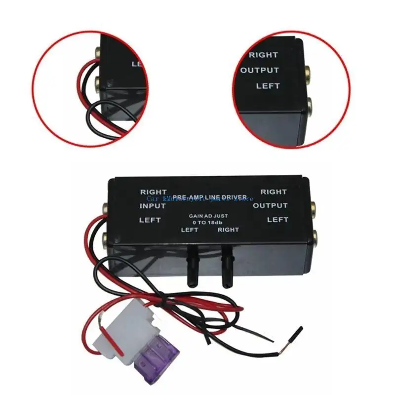 

Y9UC Efficient 12V Plastic Amplifier Driver Enhancer for Clear and Powerful Sound in Car & Boats Marine