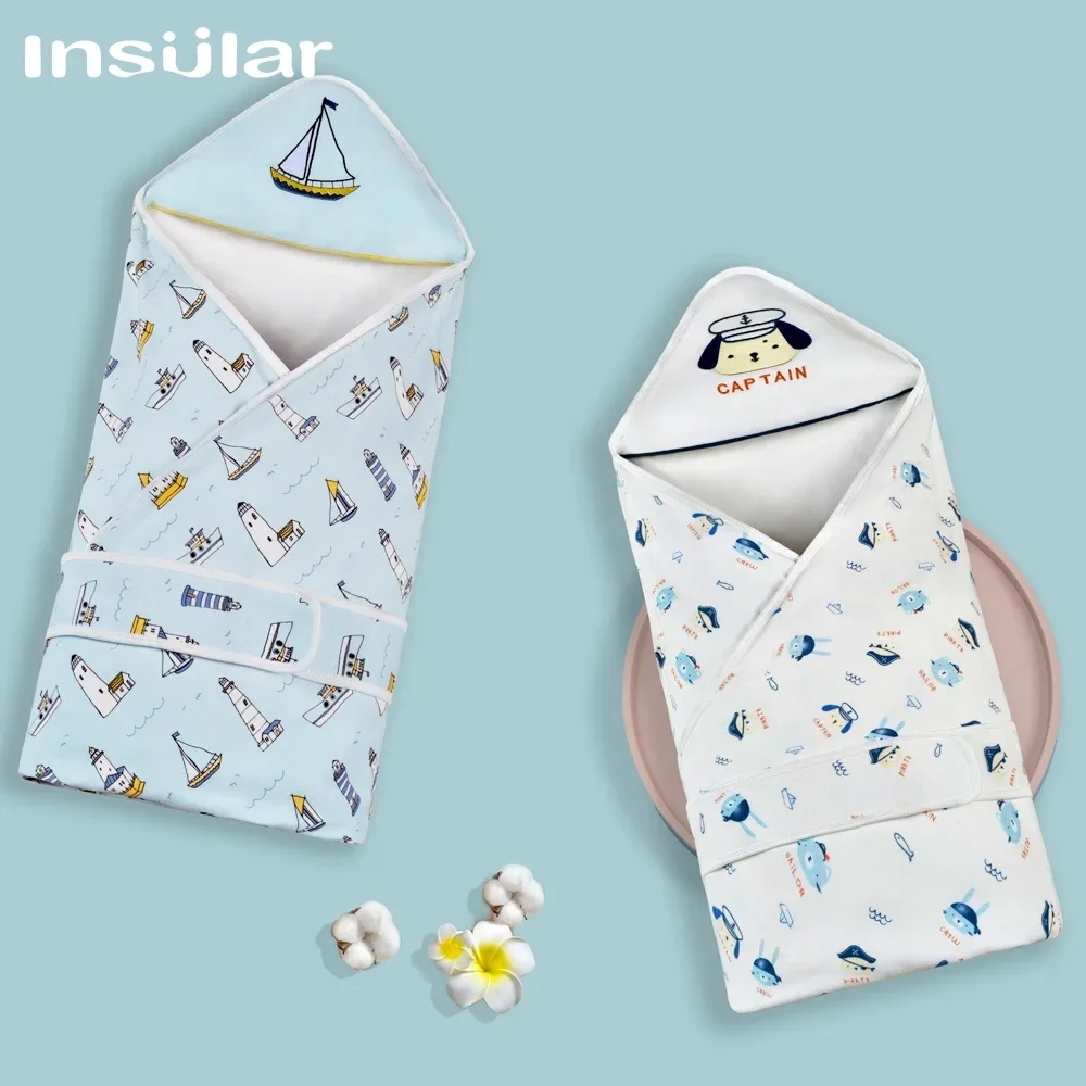 

INSULAR Newborn Sleeping Bag Cotton Children Swaddling Wrapping Infant Soft Touch Blankets For Baby Sleepsack Bedding 93x93cm